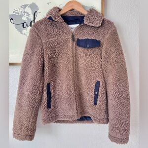 GOODFELLAS ZIP UP TEDDY SHERPA JACKET SMALL